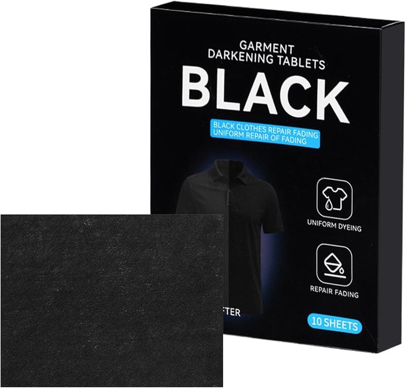 أقراص طلاء القماش الأسود صبغة طبيعية 10 قطع للقطن والكتان والحرير لملابس DIY - Image 1