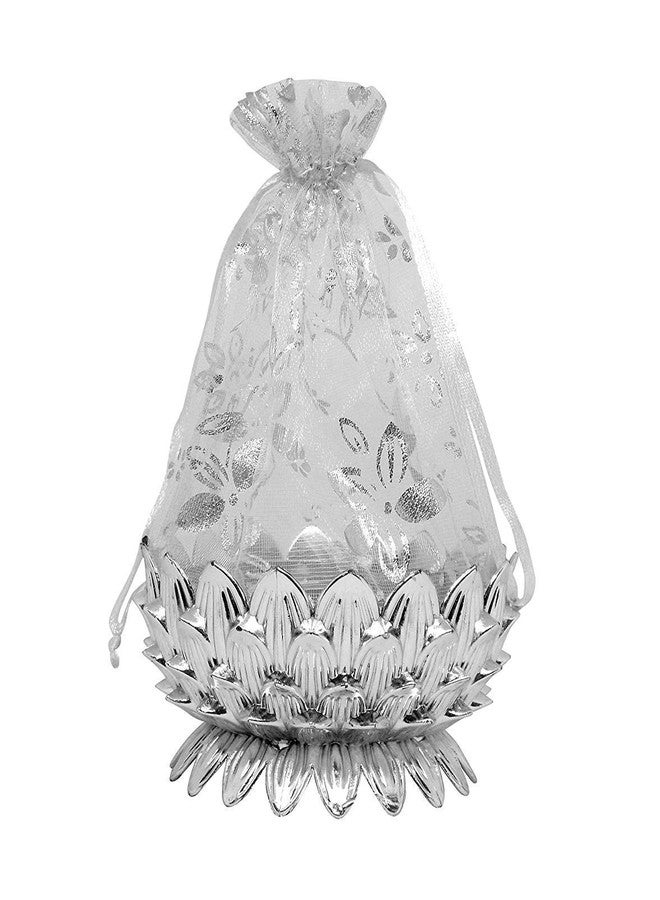 BOXO Decorative Potli for Wedding and Multiporpose Use Pack of 1 (Set of 2 Silver Potli) - Image 3