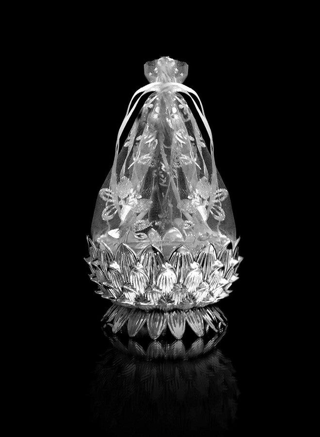 BOXO Decorative Potli for Wedding and Multiporpose Use Pack of 1 (Set of 2 Silver Potli) - Image 4