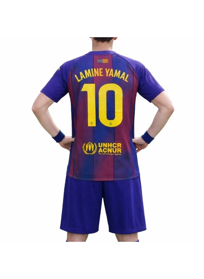 FC Barcelona Adult Football Jersey Set – Lamine Yamal #10, Breathable Soccer Kit with Shorts, Blaugrana Home Fan Edition - Image 1
