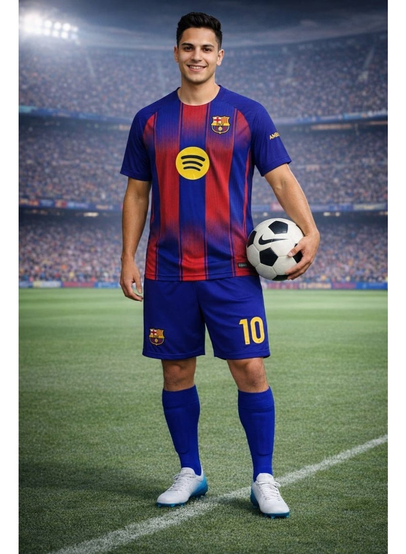 FC Barcelona Adult Football Jersey Set – Lamine Yamal #10, Breathable Soccer Kit with Shorts, Blaugrana Home Fan Edition - Image 2