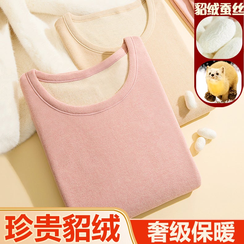 Factory Mink Cashmere Silk Thermal Underwear Suit Men'S And Women'S Autumn Clothes Autumn Pants Lovers - Image 4