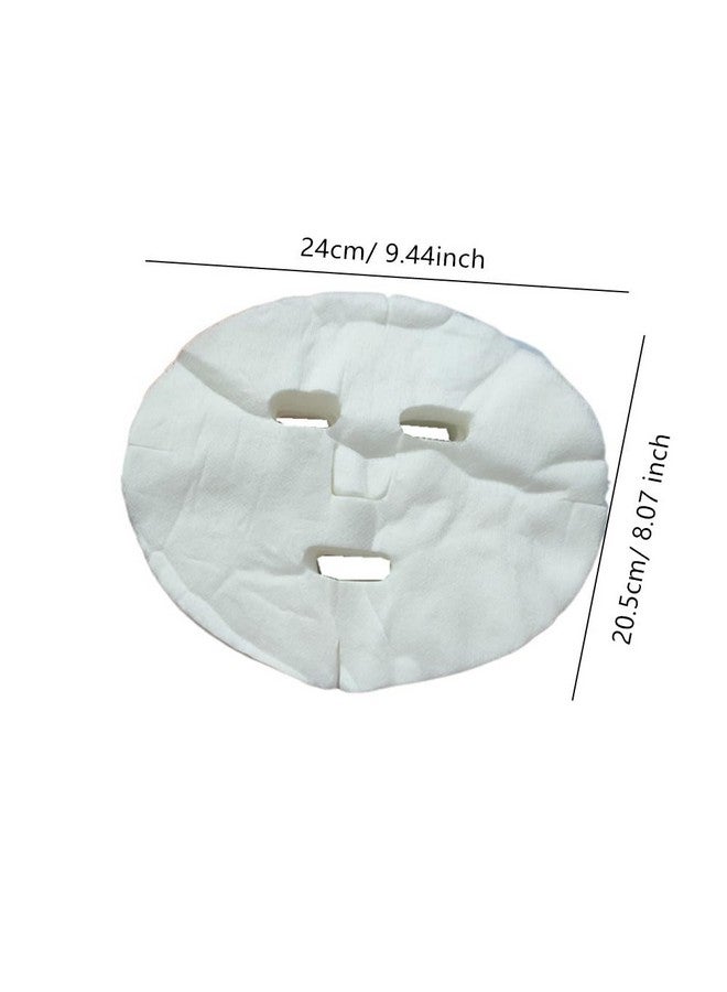 Jilukibo Precut Cotton Facial Mask Paper Sheets With 100 Pcs Eye Mask Paper Disposable White Diy Natural Spa Skin Care Fiber Paper For Women Non Woven Beauty Face Masks For Home Spa Travel (100 Pack) - Image 2