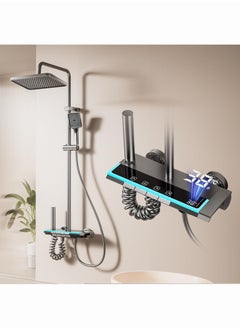 Monda Shower Set, Thermostaticc Shower Faucet Set Wall Mounted Shower Faucet Set Piano and Shower Keys with Bath Spout, Hand Sprayer  - Image 1