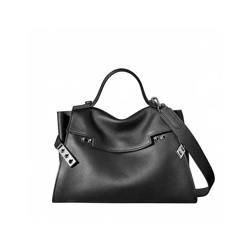 Top Layer Cowhide Leather Bag Women'S Fashion Handbag Simple Large Capacity Shoulder Bag Women'S Bag Bags - Image 2