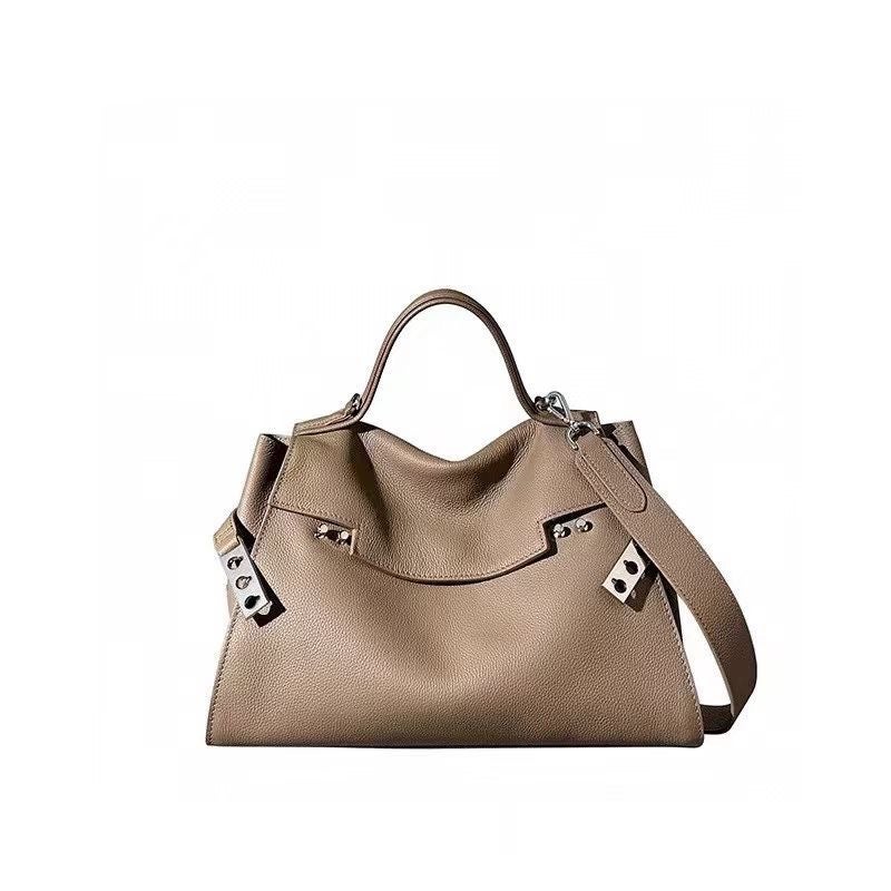 Top Layer Cowhide Leather Bag Women'S Fashion Handbag Simple Large Capacity Shoulder Bag Women'S Bag Bags - Image 4
