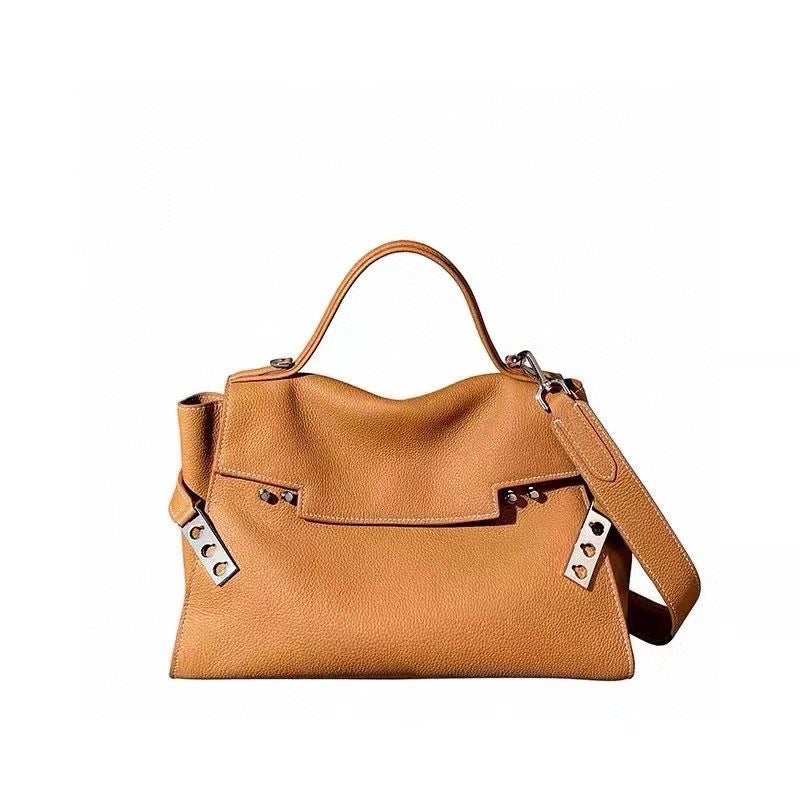 Top Layer Cowhide Leather Bag Women'S Fashion Handbag Simple Large Capacity Shoulder Bag Women'S Bag Bags - Image 3
