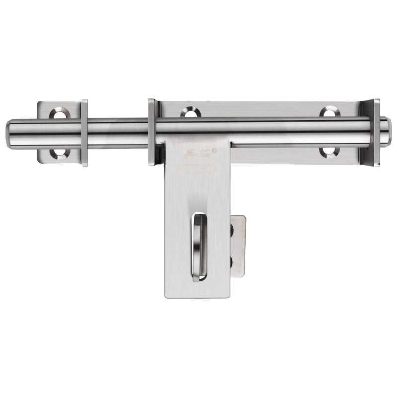 BAO YI LAI Heavy Duty Barrel Bolts Safety Door Lock, 6.7 Inch Slide Bolt Gate Latch with Padlock Hole,Solid SUS304 Stainless Steel Barrel Bolt Latch for Wooden Fence, Yard Door, Barn Door, Shed Door, Interior - Image 1