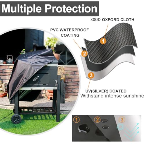 IWNTWY Grill Cover, 40-inch Heavy Duty Oxford Outdoor Waterproof Grill Covers, Dust-Proof Windproof UV Resistant BBQ Gas Cover Fit Most Brands Char Broil, Weber, Brinkmann, Holland - Image 5