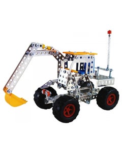 MUMS PLANET Meccano set for 30 different models, 242 pcs-DIY 3D Metal Excavator Stainless Steel Construction Puzzle for Kids Toys  - Image 2