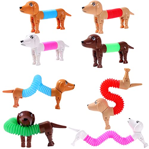 Limpskys Dog pop Tubes fidgets Sensory Toys for Kids with AutismFidget Toys for ToddlersToddler Fidget Toys prizes for Kids Classroom4 Pack Dog - Image 1
