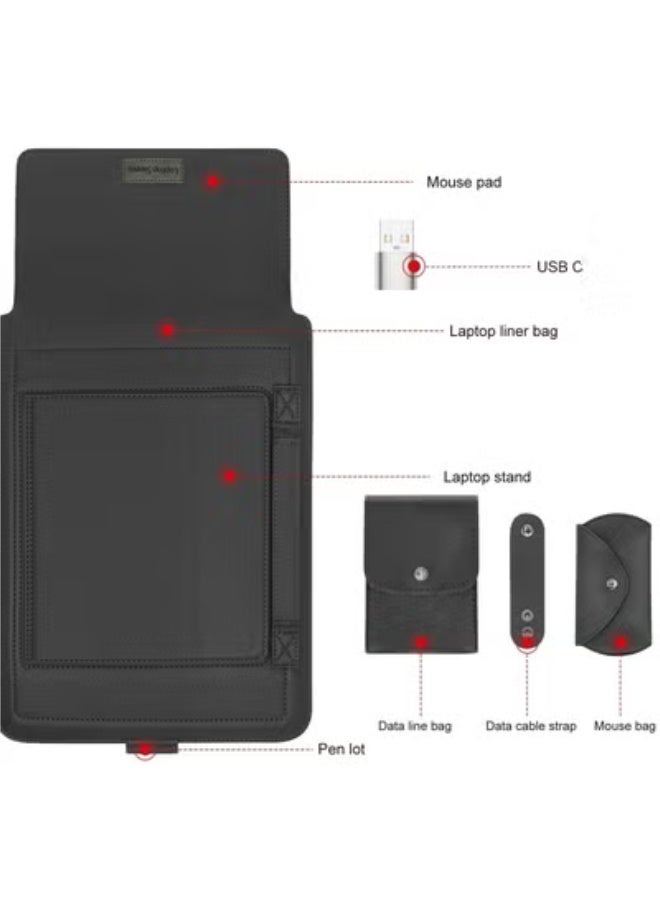 13 inch Laptop Sleeve Case, Slim Laptop Carrying Case with Stand Function Compatible with 2018-2021 MacBook Air 13 M1/ 2016-2021 MacBook Pro 13 M1/ XPS 13 inch/ 13-13.3 Surface Pro X 6 7 8 - Image 2
