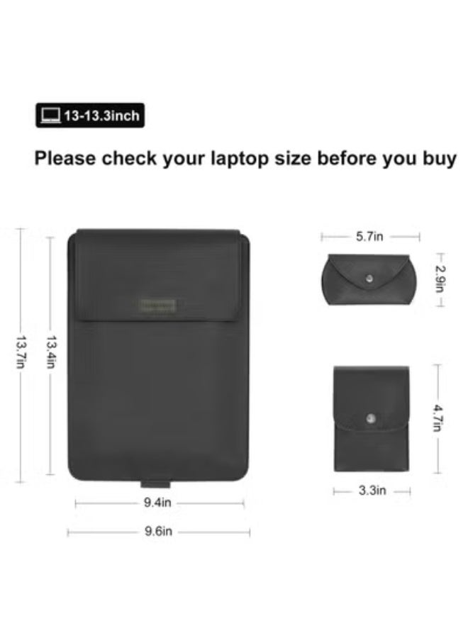 13 inch Laptop Sleeve Case, Slim Laptop Carrying Case with Stand Function Compatible with 2018-2021 MacBook Air 13 M1/ 2016-2021 MacBook Pro 13 M1/ XPS 13 inch/ 13-13.3 Surface Pro X 6 7 8 - Image 4