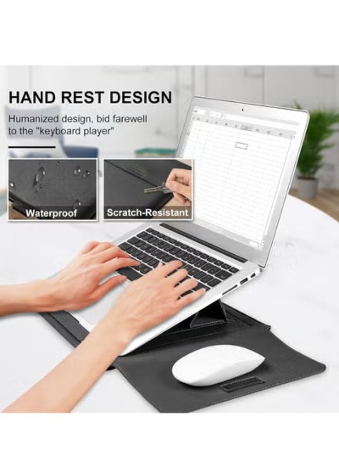 13 inch Laptop Sleeve Case, Slim Laptop Carrying Case with Stand Function Compatible with 2018-2021 MacBook Air 13 M1/ 2016-2021 MacBook Pro 13 M1/ XPS 13 inch/ 13-13.3 Surface Pro X 6 7 8 - Image 5