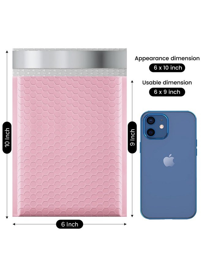 Fuxury Fuxury Bubble Mailers 6x10" 100 Pack Light Pink Padded Envelopes Usable Size 6x9" Self Seal Mailing Envelopes Bubble Padded Shipping Bags for Mailing,Packaging, Small Business, Boutique, Bulk #0  - Image 2