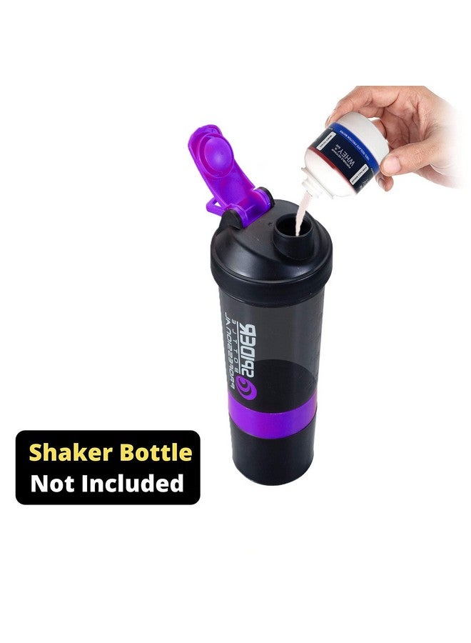 TRUE INDIAN TRUE INDIAN Small Whey Bottle Portable Protein/Supplement Powder Carrying Funnel Pack of 2-30 ml Plastic Utility Container (White Blue) - Image 3