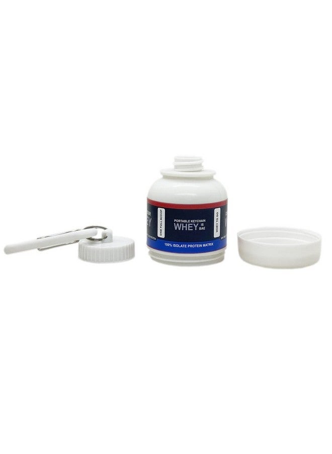 TRUE INDIAN TRUE INDIAN Small Whey Bottle Portable Protein/Supplement Powder Carrying Funnel Pack of 2-30 ml Plastic Utility Container (White Blue) - Image 5