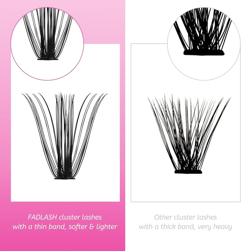Cluster Lashes Extensions Individual Eyelashes 50D 0.07 D Curl 12-18mm Extensions 200Pcs DIY Eyelash Extensions at Home - Image 5