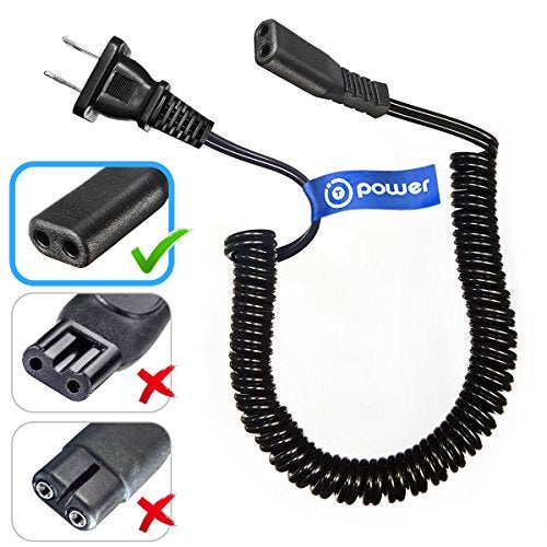 T POWER Charging Cord for Philips Phillips Norelco, Remington, Grundig, Braun, Eltron Shaver Power Lead Electric Shavers Razors Cable Universal Shaver Cord, Coiled Check Model List - Image 2