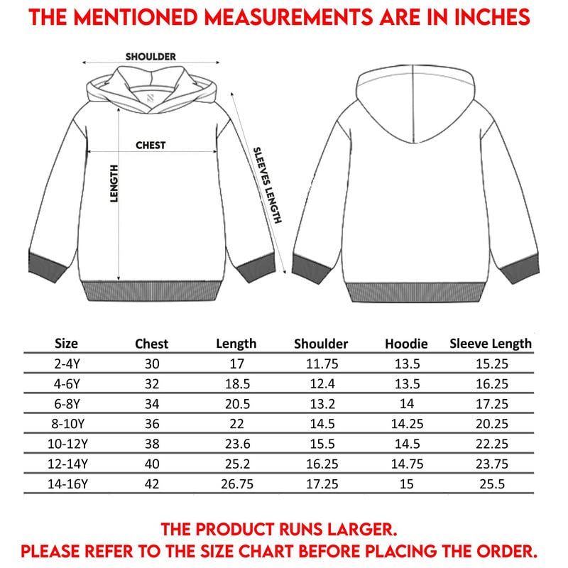 Nusyl Boy's Positive Vibes only Text Printed Hoodies |Skin Friendly Full Sleeve Sweatshirt |Pullover Hooded Neck Sweatshirt |Boys Winter Hoodie Sweatshirts | Black - Image 4