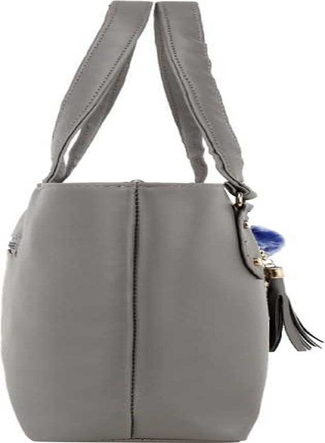 Bellina® Women's Handbag in Premium laktan zumka Grey Shoulder bag for women - Image 2