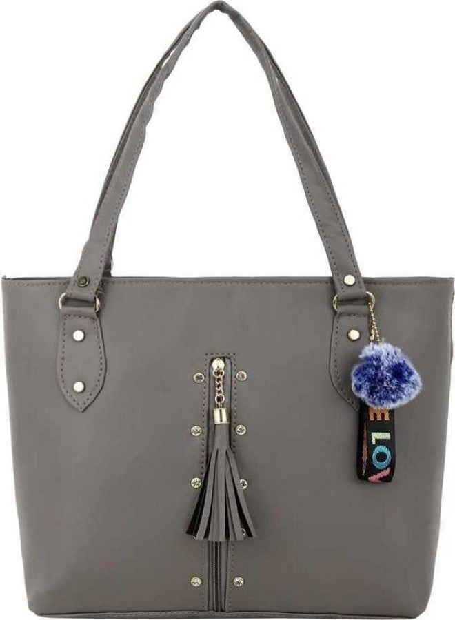 Bellina® Women's Handbag in Premium laktan zumka Grey Shoulder bag for women - Image 1