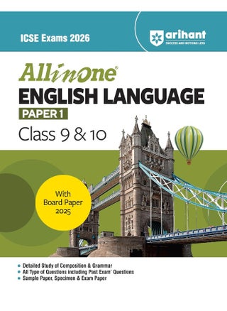 Arihant All in one English Language Class 9 & 10 for ICSE Exams 2026 | With Simplified Theory, Topic & Chapter Exercises, Exam Pattern Questions, Sample Question Papers, Internal Assessment - pzsku/ZC331F2D257E187B63FF5Z/45/1748428596/e2ac5b32-9da5-46df-a9d9-faf015230d4d