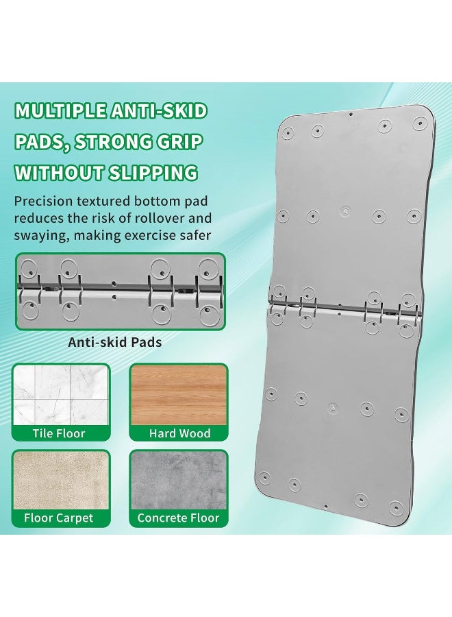 HI-FINE Pilates Board,Pilates Reformer Set,Multifunctional Abdominal Exercise Board,Foldable Pilates Reformer Board with Elbow Support and Resistance Bands,Ab Core Trainer Machine For Home Women Men - Image 3