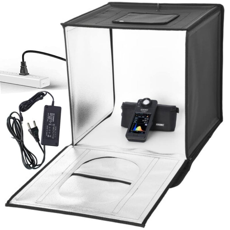 VTS 40x40 cm LED Tent Light Cube Diffusion Soft Box Kit with 4 Colors Backdrops Portable Photo Studio Photography - Image 5