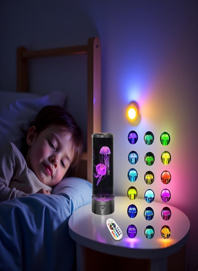 Lightahead Large Round LED Jellyfish Lamp - 18 LEDs with Vibrant Color-Changing Effects - The Ultimate Sensory Fake Aquarium for Decoration, Autism, ADHD, Stress & Anxiety Relief - Ideal Gift (Large) - Image 5