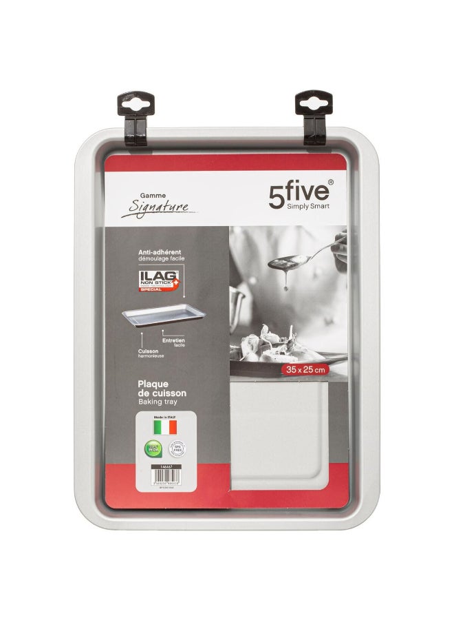 حامل ماكينة تحضير صينية خبز مستطيلة بتصميم معدني أسود وفضي 25 سم 146467 - Image 2