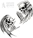 ASTUTE GRACE 2 Pack Devil Death Skull Angel Life Skull Bumper Vinyl Sticker for Car Truck Motorcycle Helmet 45 Inch Each AG682 - Image 3