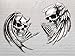 ASTUTE GRACE 2 Pack Devil Death Skull Angel Life Skull Bumper Vinyl Sticker for Car Truck Motorcycle Helmet 45 Inch Each AG682 - Image 2
