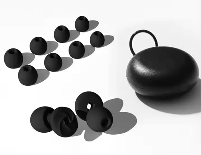 Onomie Loop Earplugs for Noise Reduction High Fidelity Ear Protection for Concerts, Work, Noise Reduction, Studying, Musicians, Motorcycles, Relaxation - SNR 33 Filter Sound Blocking - Reusable Flexible Earplugs for Sleep - Travel , 4 Ear Tips in XS,S,M, L (Black, One Size) - Image 3