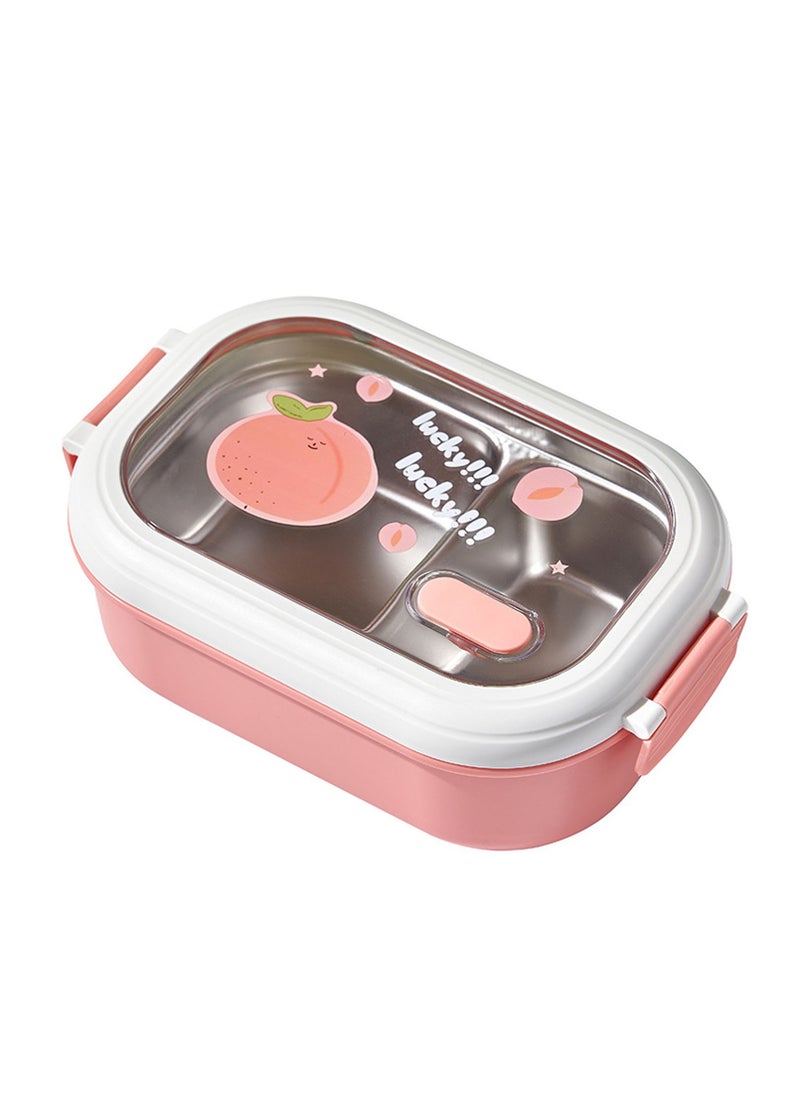 TYCOM Stainless Steel Lunch Box for Kid School Insulated Bento Lunch Box 2 Compartment Divided Lunch Containers with Lids Leakproof BFA Free Dishwasher Safe Fruit Pink. 