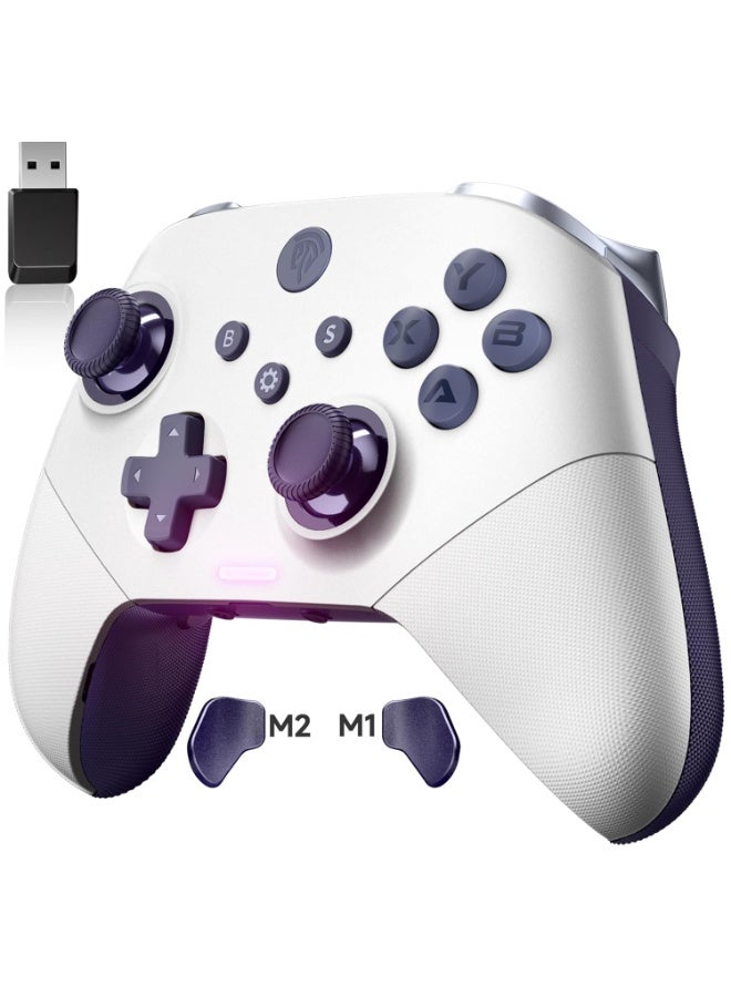 EasySMX Professional Gamepad EasySMX X10 Enhanced Bluetooth Gaming Controller for PC/Steam/iPhone/Android/Android TV/Switch with Swappable Faceplate Triple 19 Mechanical Metal Keys Hall Effect Joysticks and Triggers No Stick Drift, No Dead Zone Adjutable Dual Vibration One Key Wake Up 6-Axis Gyro Motion Control Turbo Function 2 Programmable Back Buttons 1000mAh Battery Play Black Myth Wukong - Image 1