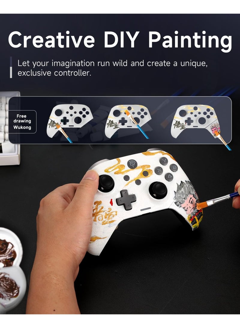 EasySMX Professional Gamepad EasySMX X10 Enhanced Bluetooth Gaming Controller for PC/Steam/iPhone/Android/Android TV/Switch with Swappable Faceplate Triple 19 Mechanical Metal Keys Hall Effect Joysticks and Triggers No Stick Drift, No Dead Zone Adjutable Dual Vibration One Key Wake Up 6-Axis Gyro Motion Control Turbo Function 2 Programmable Back Buttons 1000mAh Battery Play Black Myth Wukong - Image 3