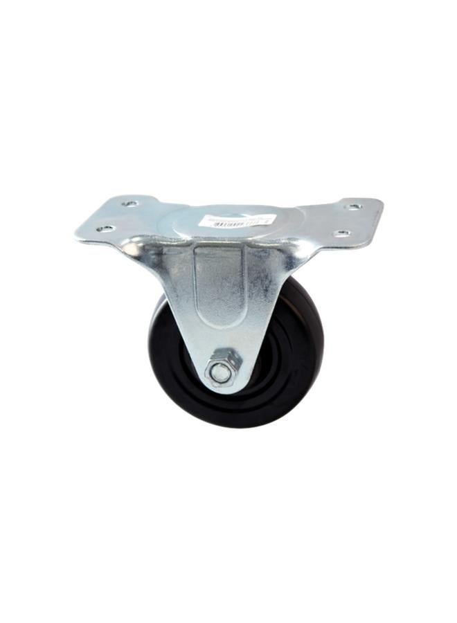 ACE Sturdy and Durable High Quality Plate Type Rigid Caster Black and Silver 31-40000000-22100C - Image 2