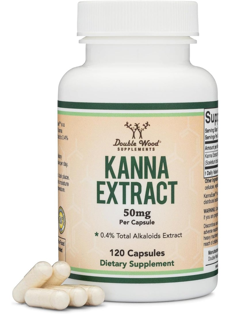 Double Wood Supplements Kanna Extract 50mg 120 Caps - Image 1