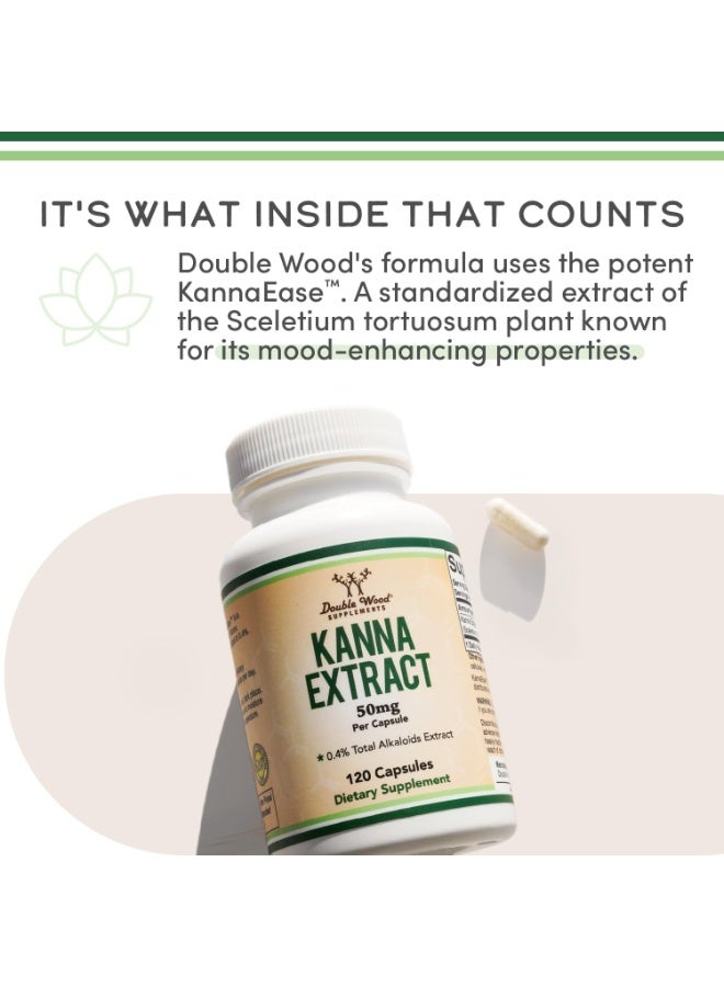 Double Wood Supplements Kanna Extract 50mg 120 Caps - Image 2