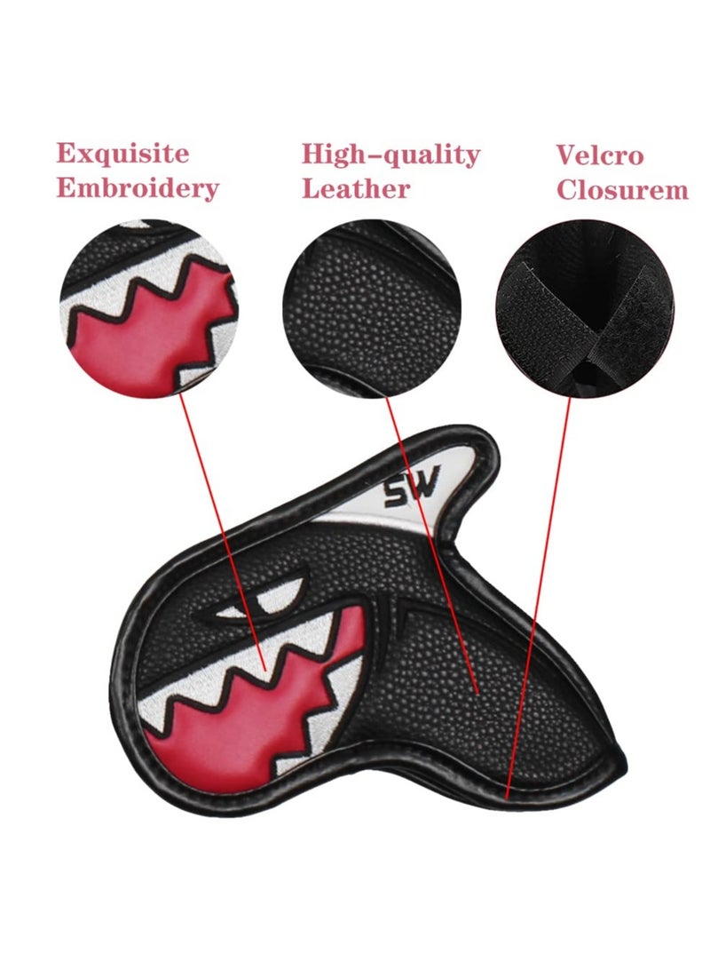 Thick PU Leather Golf Iron Covers with Embroidered Numbers, Fits Clubs 4-9/A/P/S, Compatible with All Brands, Uni (Set of 9) - Image 3