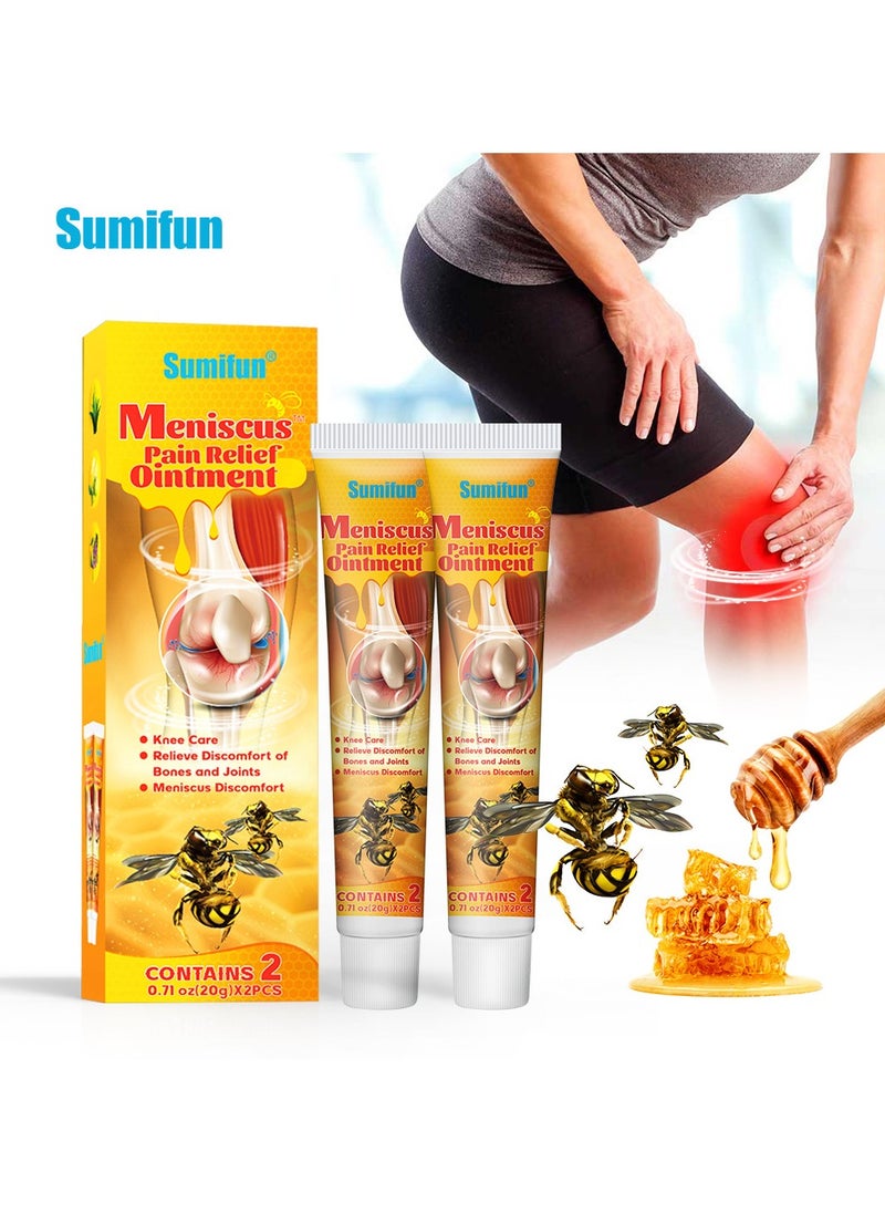 Sumifun - (2pcs) - sumifun meniscus pain relief ointment - relieve pain Relieve pain in neck, shoulders, back, hips, joints, muscles, knees and feet muscle pain relief cream pain - Image 1