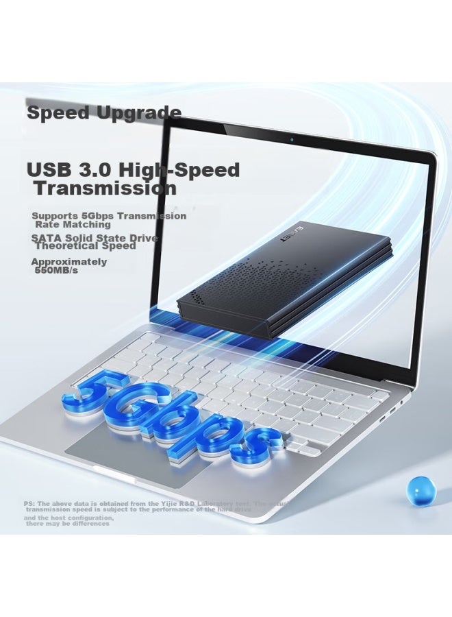 EAGET Yijie Usb 3.0 External Hard Drive Enclosure, 2.5-inch, Compatible With Laptops And Desktop Computers, Sata Interface, For Ssd And Mechanical Hard Drives - Image 5