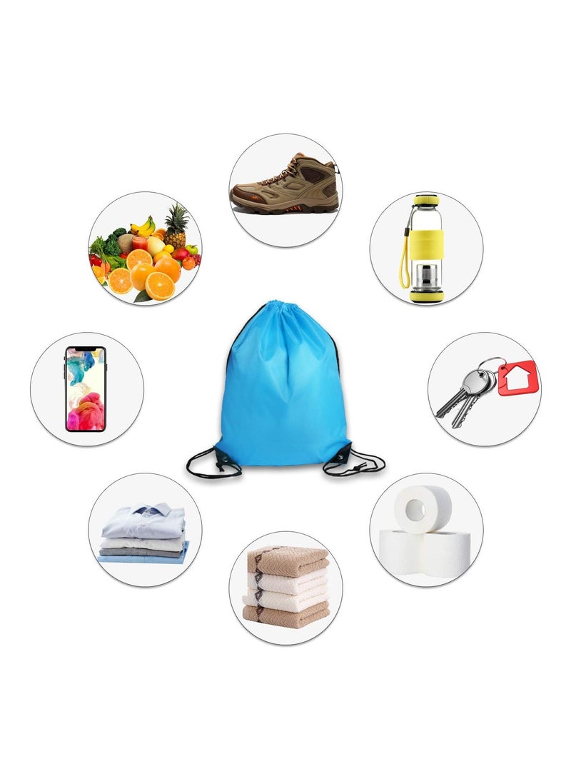10 Pack Durable Waterproof Drawstring Bags for Outdoor Sports Activities Perfect for Kids in Multiple Colors for School Trips and Hiking - Image 3