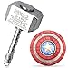 Gamtec Mini Hammer Fidget Spinners Metal with Star Fidget Finger Spinner Toy Fidget Keychian Chain Ring Cool Gadget Spinning Top Toy Focus Fingertip Gyro Stuff Gifts for Kids Adults 2 Pack - Image 2
