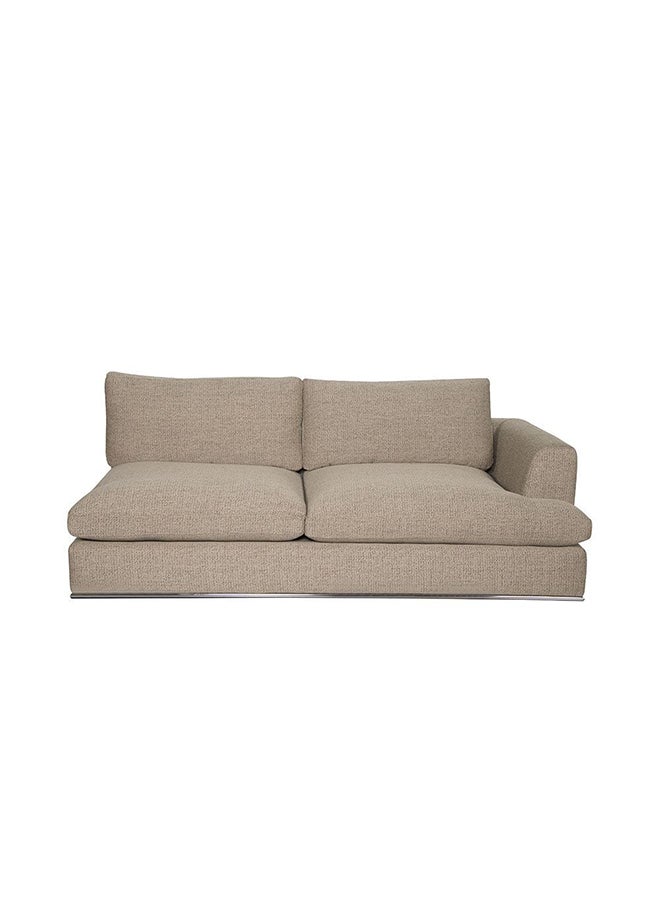 DANUBE HOME Paddington 2 Seater Right Arm Fabric Modular Sofa Modern Design Two Seat Sofas Comfortable Living Room Furniture L 221 x W 103 x H 66 cm Melange Brown  - Image 1