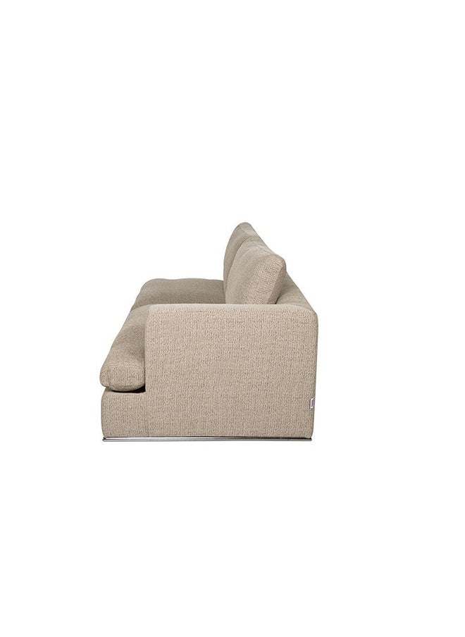 DANUBE HOME Paddington 2 Seater Right Arm Fabric Modular Sofa Modern Design Two Seat Sofas Comfortable Living Room Furniture L 221 x W 103 x H 66 cm Melange Brown  - Image 3
