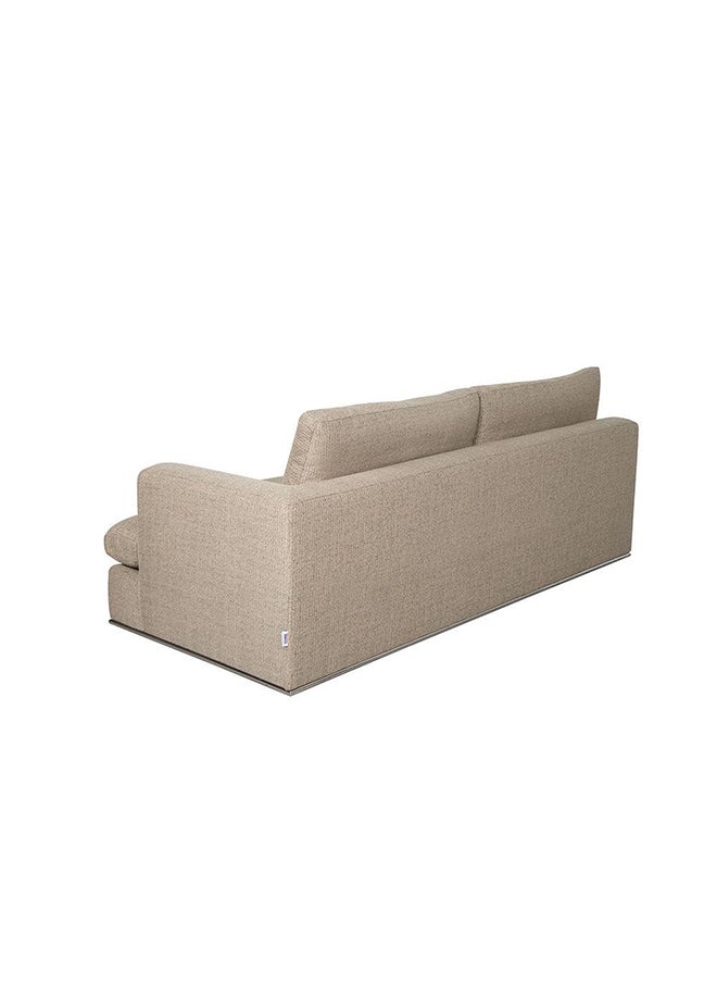 DANUBE HOME Paddington 2 Seater Right Arm Fabric Modular Sofa Modern Design Two Seat Sofas Comfortable Living Room Furniture L 221 x W 103 x H 66 cm Melange Brown  - Image 4