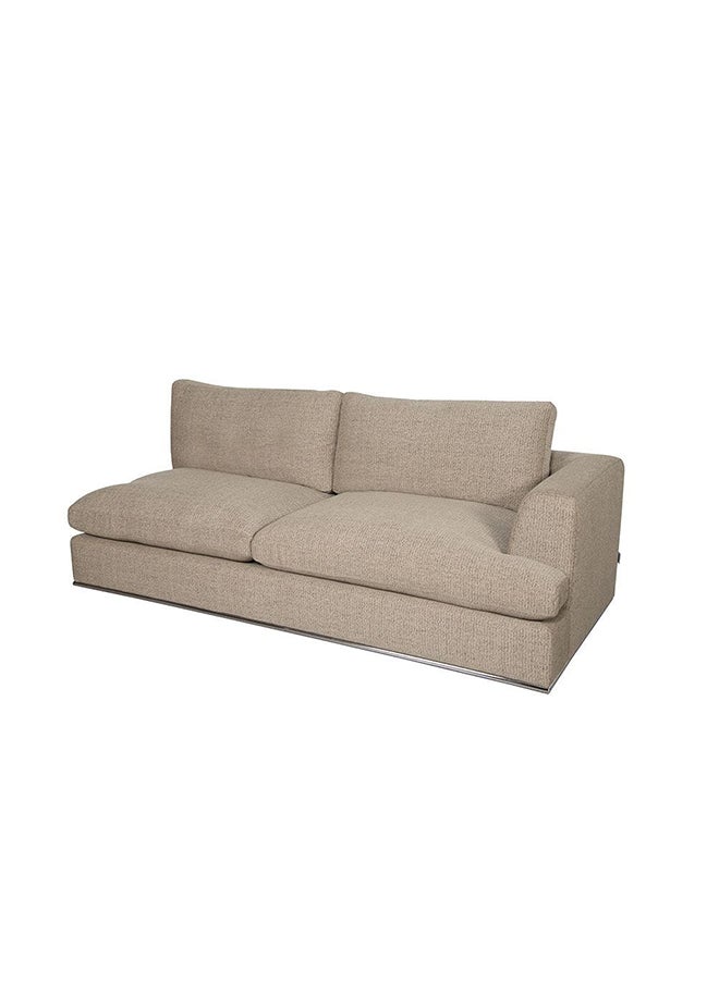 DANUBE HOME Paddington 2 Seater Right Arm Fabric Modular Sofa Modern Design Two Seat Sofas Comfortable Living Room Furniture L 221 x W 103 x H 66 cm Melange Brown  - Image 2