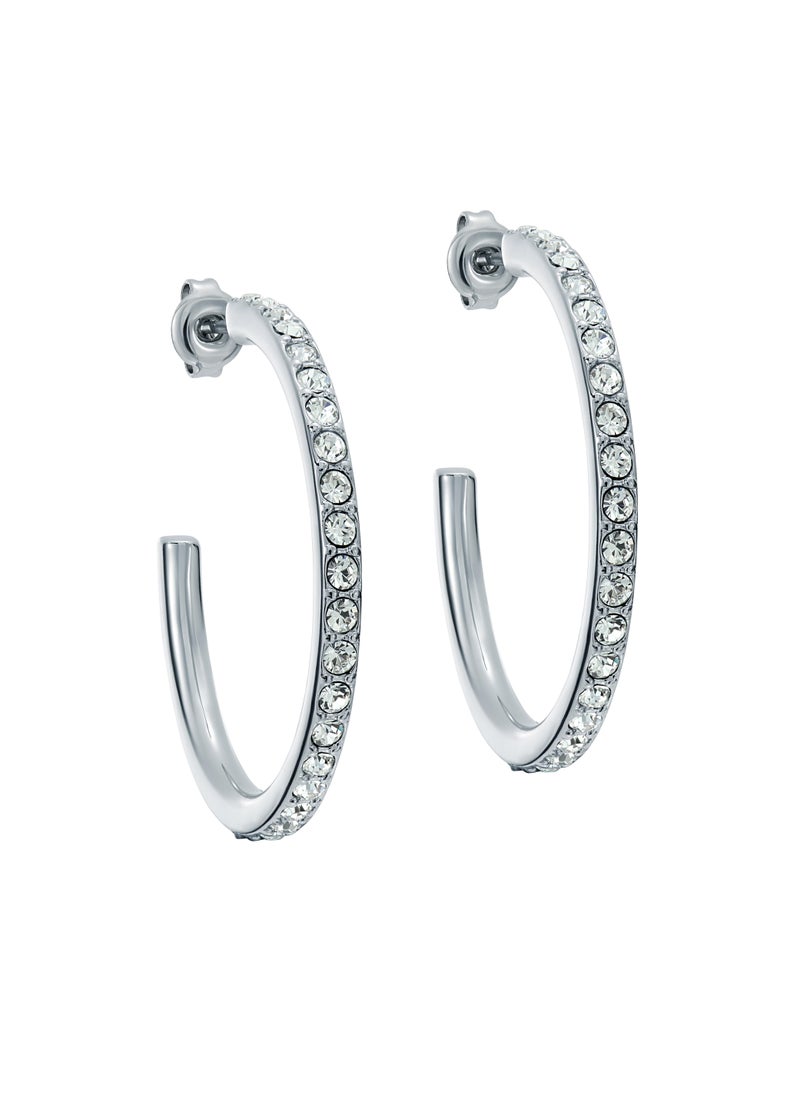 Ted Baker Medium Crystal Hoop Earrings - Image 2